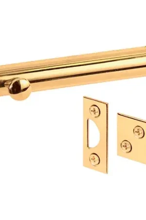 Prime-Line® Slide Bolt and Keeper, U 9961, 4"L, Polished Brass Popular
