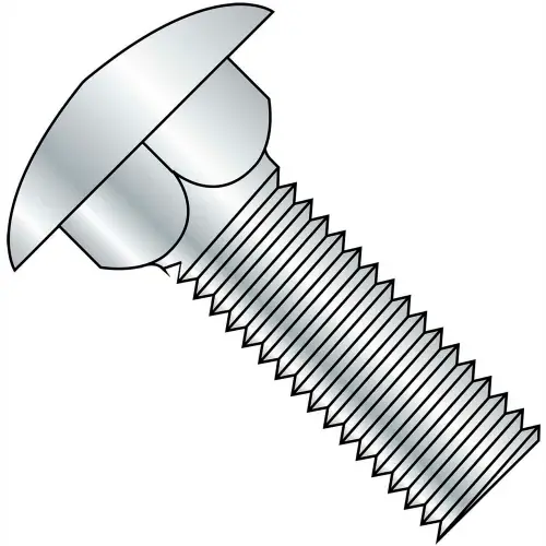 Carriage Bolt - 10-24 x 1-3/4" - Round Head - Steel - Zinc CR+3 - Grade A - FT - A307, Pack of 125 Super Sale