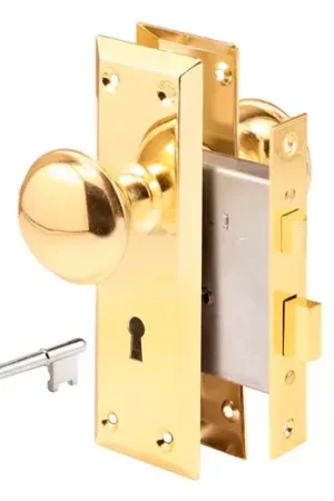 Prime-Line® Brass-Plated Victorian Style Keyed Mortise Entry Lock Set, E 2293 Bargain
