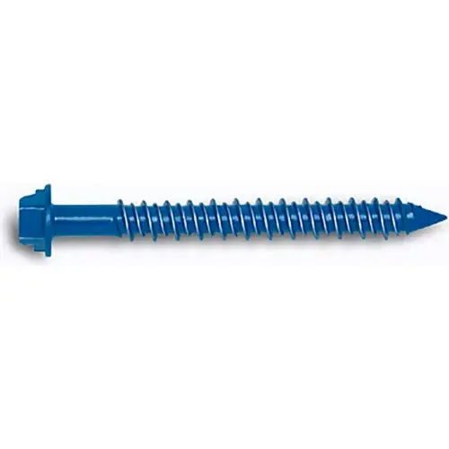 DeWalt® Ultracon+ Concrete Screw Anchor 3/16"x2 3/4", Hex Washer Head, Blue - Pkg Qty 100 Must Have