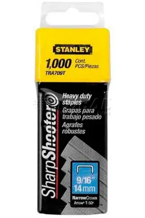 Stanley TRA709T Heavy-Duty Narrow Crown Staples 9/16", 1,000 Pack Fast Shipping