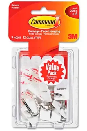 Command Small Toggle-Wire Hooks, Metal Wire, Silver, Supports 0.5 lb, 9/Pack Best Price