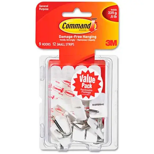 Command Small Toggle-Wire Hooks, Metal Wire, Silver, Supports 0.5 lb, 9/Pack Best Price