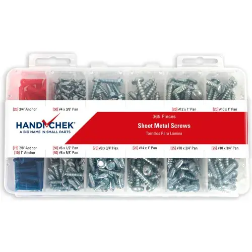 Sheet Metal Screw Assortment 365 Piece Price Drop