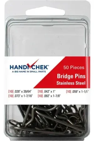 Final Sale Bridge Pin Assortment Stainless Steel Plain 50 Piece