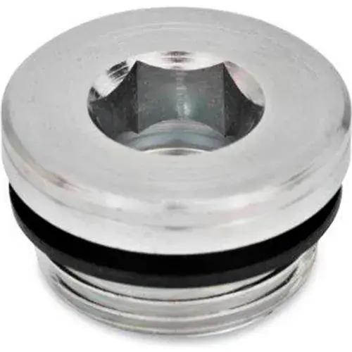 Premium J.W. Winco GN 749 Threaded Pipe Plugs, Steel, Zinc Plated, with NBR Synthetic Rubber Seal, G 1/8