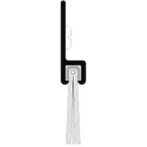 Pemko Aluminum Meeting Stile W/ Nylon Insert 84"L x 1-1/2"W, Clear Anodized Aluminum - Pkg Qty 3 Top Pick