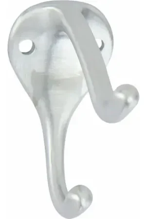 Affordable Rockwood Medium Coat Hook, Clear Anodized Aluminum - Pkg Qty 5