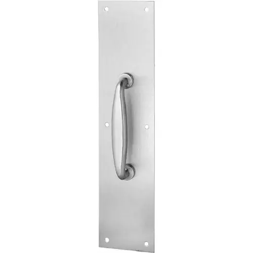 Rockwood Pull Plate, 4"L x 16"H, Satin Stainless Steel, 5-1/2" CTC Get Yours