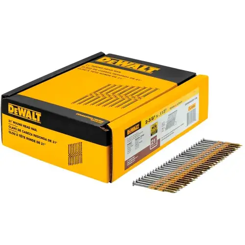 DeWalt® 2-3/8" X .113" 21 Degree Ring Bright, Framing Nails, 2000/Qty Popular
