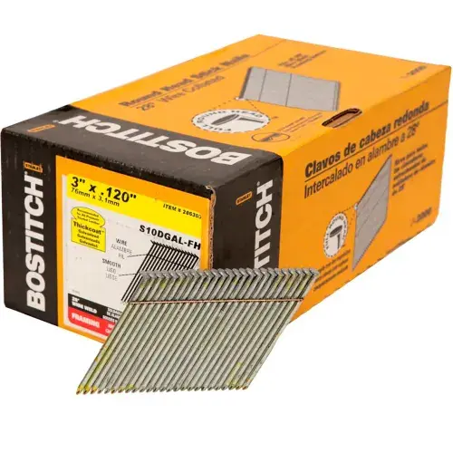 Bostitch 3" x .120 Smooth Shank 28 Degree Framing Nails, 2000/Qty Limited Offer