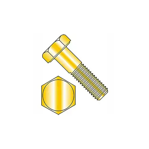 Hex Head Cap Screw - M16 x 2.0 x 70mm - Steel - Zinc Yellow - Class 10.9 - DIN 931 - Pkg of 25 In Demand