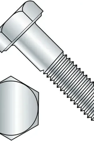 Certified Hex Head Cap Screw - M12 x 1.5 x 90mm - Steel - Zinc Clear - Class 8.8 - DIN 960 - Pkg of 25