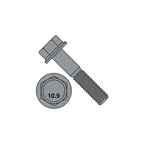 M8 x 1.25 x 20 Metric Flange Bolt - Steel - Yellow Zinc - Class 10.9 - DIN125B - Pkg of 100 Today Only