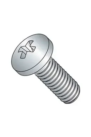 Trusted Brand M3 x 0.5 x 16mm Machine Screw - Phillips Pan Head - Steel - Zinc - DIN 125B - Pkg of 100