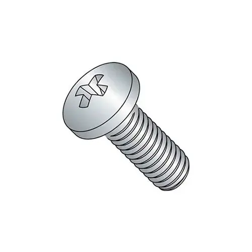 Don't Miss Out M3 x 0.5 x 5mm Machine Screw - Phillips Pan Head - Steel - Zinc - DIN 125B - Pkg of 100