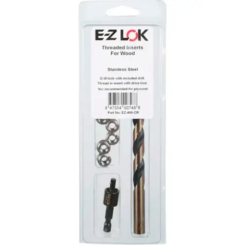 Special Offer E-Z Knife™ Threaded Insert Installation Kit for Hard Wood - Stainless - 1/4-20 - EZ-400-4-CR