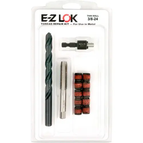 Fast Shipping E-Z LOK™ Thread Repair Kit for Metal - Thin Wall - 3/8-24 x 1/2-13 - EZ-310-624