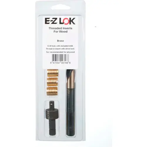 Secure Checkout E-Z Knife™ Threaded Insert Installation Kit for Hard Wood - Brass - M8-1.25 - EZ-400-M8