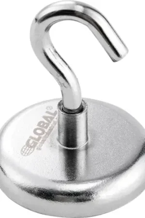 Buy Online Global Industrial Neodymium Magnetic Hook, 40 Lbs. Pull, 6/Pack