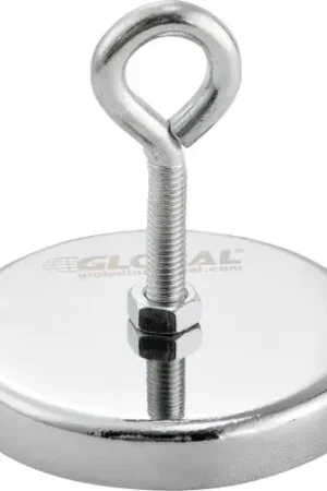Shop Now Global Industrial Ceramic Hang-It Magnet w/ Attached Eyebolt, 35 Lbs. Pull, 6/Pack