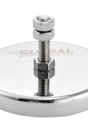 Global Industrial Ceramic Mount-It Magnet w/ Attached Screw & Nuts, 65 Lbs. Pull, 6/Pack Top Pick
