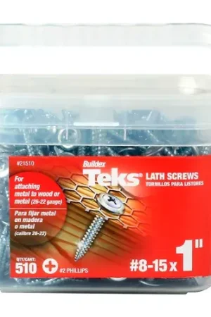 New Arrival ITW Teks Lath Sharp Point Screw - 8-15 x 1" - Pkg of 510 - 21510