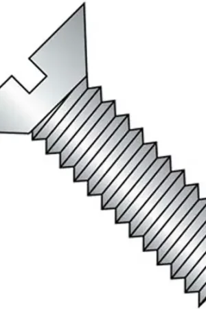 10-24 x 3-1/2" Machine Screw - Flat Head - Slotted - Steel - Zinc CR+3 - FT, Pack of 100 Popular
