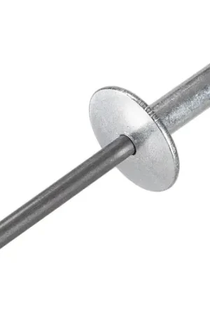 Popular Pop Blind Rivet - 3/16 x 6-4 - Large Flange Head - Up to 1/4" Grip - Aluminum/Steel - Pkg of 250