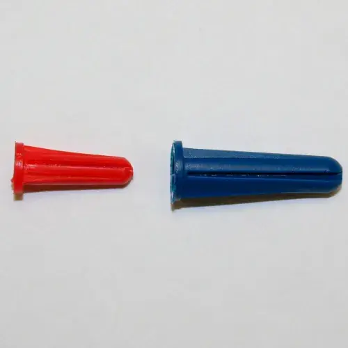 Conical Lip Plastic Anchor - 4-6-8 x 3/4" - Plain Finish, Pack of 100 Same Day Shipping
