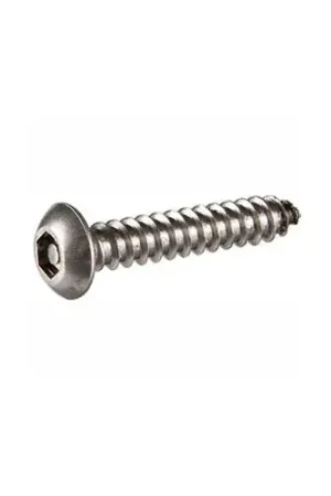 While Supplies Last 8AB x 2" Security Sheet Metal Screw - Button Hex Socket Head - Steel - Black Oxide - USA - 100 Pk