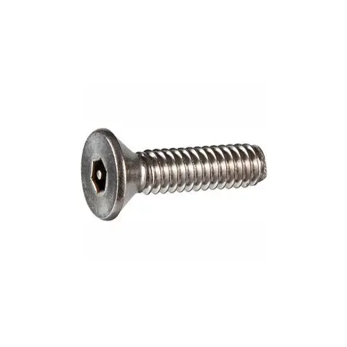 10-24 x 1/2" Security Machine Screw - Flat Hex Socket Head - 302HQ/18-8 SS - FT - UNC - USA - 100 Pk Low Price