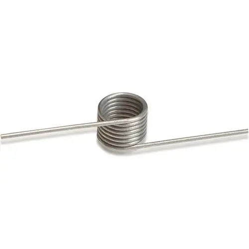 Clearance 180° Torsion Spring - 0.625" Coil Dia. - 0.07" Wire Dia. - Wound Left - 302 Stainless Steel