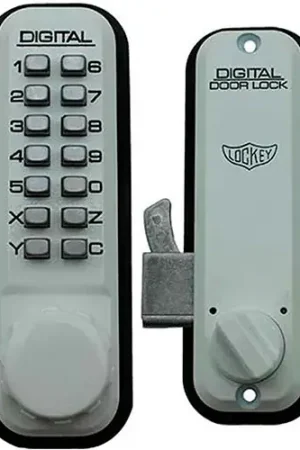 One Day Deal Lockey Digital Door Lock 2500 Mechanical Keyless Hook Bolt, White