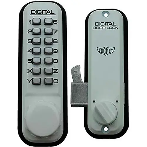 One Day Deal Lockey Digital Door Lock 2500 Mechanical Keyless Hook Bolt, White