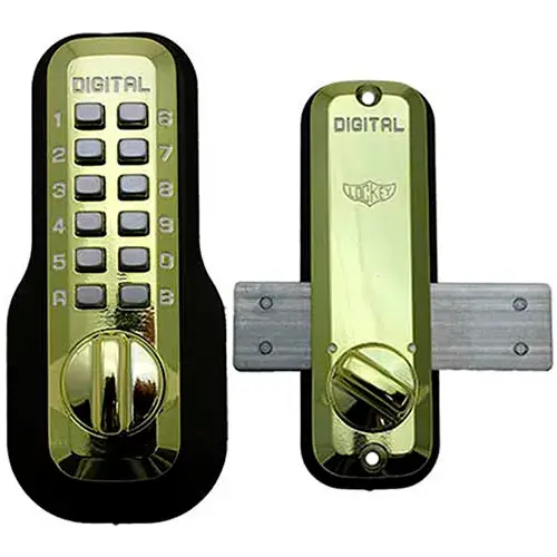 Big Sale Lockey Digital Door Lock M220 Surface Mount Deadbolt, Bright Brass