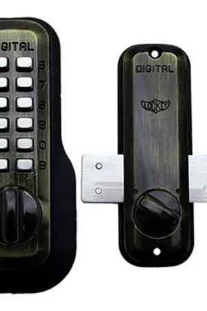 Holiday Sale Lockey Digital Door Lock M220 Surface Mount Deadbolt, Antique Brass