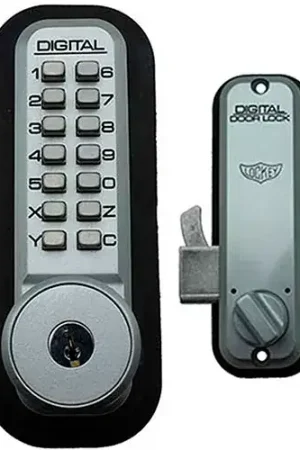 Lockey Digital Door Lock 2500 Mechanical Keyless Hook Bolt with Key Override, Satin Chrome Same Day Shipping