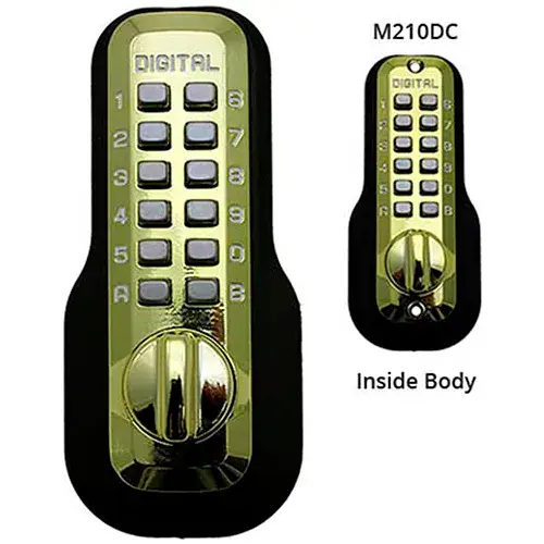 Lockey Digital Door Lock M210 Mechanical Keyless Deadbolt Double Combination, Bright Brass Express Delivery