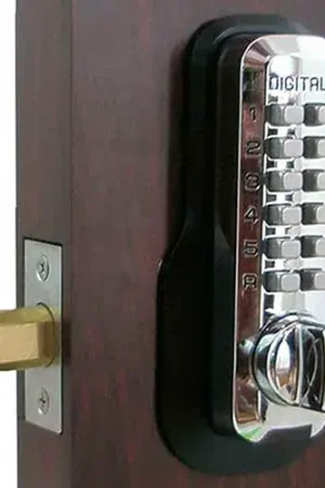 Weekend Sale Lockey Digital Door Lock M210 Mechanical Keyless Deadbolt, Bright Chrome