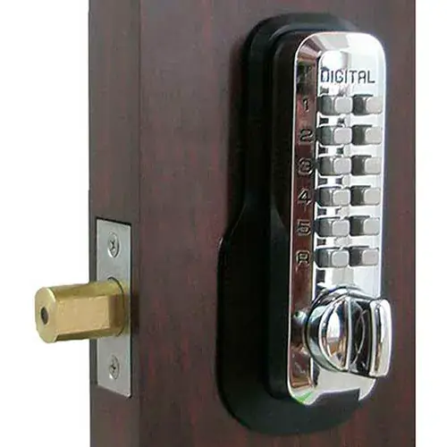 Weekend Sale Lockey Digital Door Lock M210 Mechanical Keyless Deadbolt, Bright Chrome
