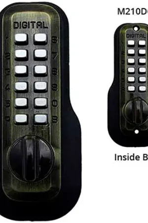 Lockey Digital Door Lock M210 Mechanical Keyless Deadbolt Double Combination, Antique Brass Holiday Sale
