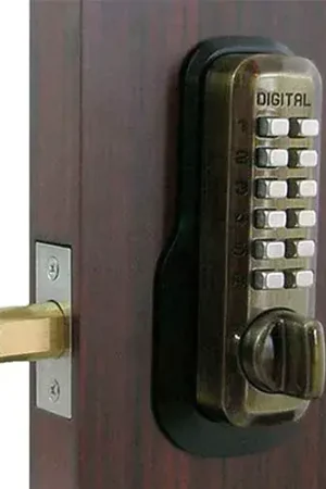 Seasonal Sale Lockey Digital Door Lock M210 Mechanical Keyless Deadbolt, Antique Brass