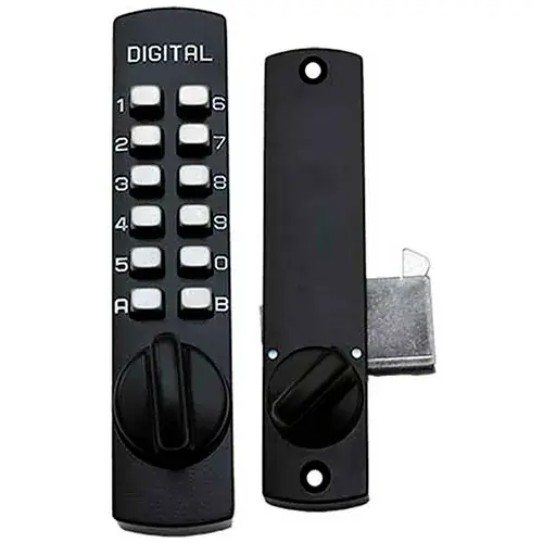 Latest Lockey C150 Mechanical Keyless Surface Mount Hook Bolt Lock for Sliding Door, Jet Black