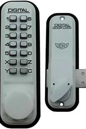 Crafted Lockey Digital Door Lock 2200 Surface/Rim Mount, White