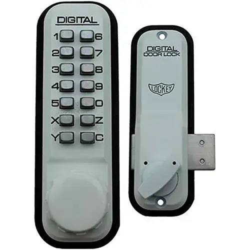 Crafted Lockey Digital Door Lock 2200 Surface/Rim Mount, White