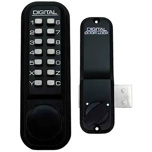 Lockey Digital Door Lock 2200 Surface/Rim Mount, Jet Black Markdown