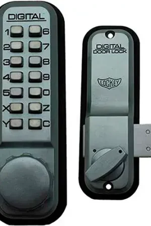 Brand New Lockey Digital Door Lock 2200 Surface/Rim Mount, Satin Chrome