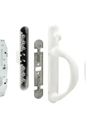 Budget Prime-Line C 1308 Patio Door Handle Set, White, Mortise System, Right Hand