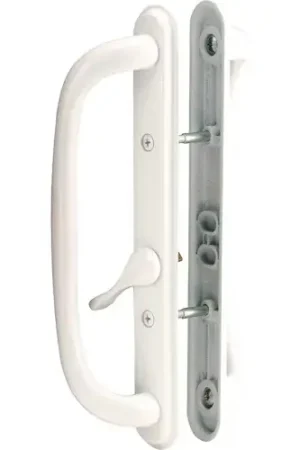 Secure Checkout Prime-Line C 1288*1 Sliding Door Handle Set With 10-Inch Pull, White